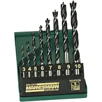 BRÜDER MANNESMANN M54308 tre spiralbor-sett 8 deler 1 stk (M54308)