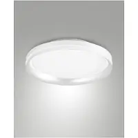 FABAS LUCE LED-taklampe Isy, hvit, Ø 35 cm, metall, CCT, dimbar