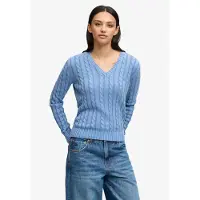 Superdry Washed Cable Jumper V-hals Genser