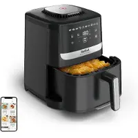 Tefal Easy Fry Silence EY5528E0, Varmluftsfrityr, 5 l, 40 °C, 220 °C, Single/enkelt, Svart, Rustfritt stål
