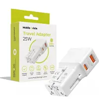 Mobile Origin Travel adapter 25W - EU/US/UK/AU - white