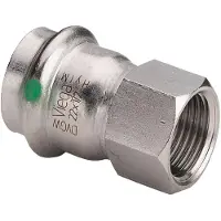 Viega Inox overgang 2x54 mm Inox, rustfri stål, muffe/muffe, SC-Contur