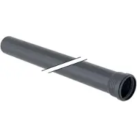 Geberit Silent Pro avløpsrør PP MX 75x3,8x2000mm plugmf svart