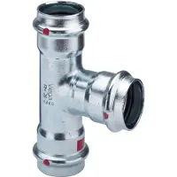 Viega Prestabo T-stykke 22x15x15 mm av ulegert stål SC contour