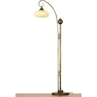 Jupiter Gulvlampe Bolero, svart-gull, kremfarget, stål, glass, E27