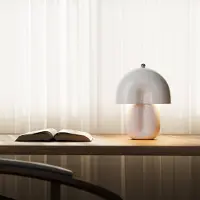 Maytoni LED-bordlampe Hope, hvit, keramikk, høyde 35 cm, 3000 K