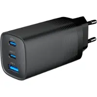 Gembird Universal GaN USB charger QC 3.0 & PD 65W 2-port - Black