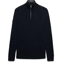 Superdry Preppy Cotton Cable Genser Med Halv Glidelås