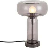 QAZQA Hotel Chic Table Lamp Gunmetal with Smoke Glass - Amara