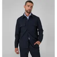 GUESS for man. M6BP23K6699 Drifter blue bonded knit overshirt (S), Casual, Polyester