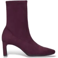 Wonders for woman. M-6302 Burgundy Cervojet Leather Ankle Boots (38), 3 to 5 cm, Zip, Casual, Maroon