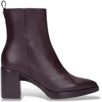 Wonders for woman. L-1601 Burgundy leather L-1601 booties (41), Brown, 5 to 8 cm, Zip, Classic
