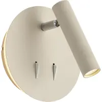 QAZQA Moderne vegglampe beige inkl. LED med USB-C - Croft