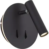 QAZQA Moderne svart vegglampe inkl. LED med USB-C - Croft