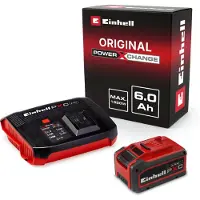 Einhell 4512143, Batterilader, Lithium-Ion (Li-Ion), 6 Ah, 18 V, , Sort, Rød