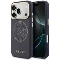 GUESS Perforert 4G MagSafe-etui for iPhone 17 Pro Max - blå