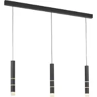 Paul Neuhaus LED-hengelampe Vega, tre sylindere, svart