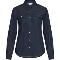Vila Bista Denim Skjorte Med Lange Ermer
