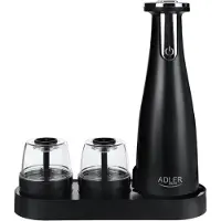 Adler AD 4449B salt- og pepperkvernsett 7 W, 3 kverner, USB, svart