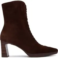 Hispanitas for woman. HI265227 Brown leather ankle boots Bangkok (41), 3 to 5 cm, Zip, Casual