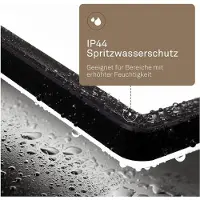 B.K. Licht LED-panel Shallow fjernkontroll CCT, 42 x 42 cm, svart, bakgrunnsbelysning