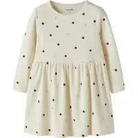 Name it Kjole - NmfNutti - Antique White/Dot - - 6 år (116) - Kjole