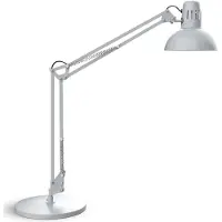MAUL LED-skrivebordslampe MAULstudy, sølvfarget, 49 cm, E27