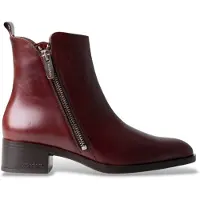 Wonders for woman. D-1810 Burgundy D-1810 ankle boots (40), Leather, 3 to 5 cm, Zip, Casual, Maroon