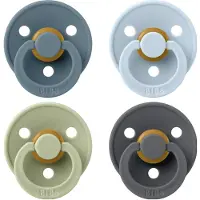 BIBS Colour Smokker - Str. 2 - 4-pack - Rund - Baby Blue Mix - - 6-18 md - Smokk