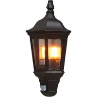 Konstsmide 7230-750, Vegglys, Sort, Hage, Terrasse, Gjennomsiktig, 1 ampuller, Klar