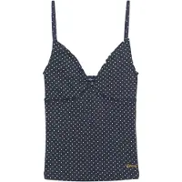 Superdry Athletic Essentials Printed Pointelle Ermeløs V-hals T-skjorte
