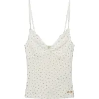 Superdry Athletic Essentials Printed Pointelle Ermeløs V-hals T-skjorte