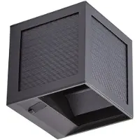 PRIOS LED-solcellelampe for veggmontering Avvin, svart, kubeformet, med sensor