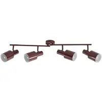 LINDBY downlight Ovelia, mørkerød, 80 cm, 4 lyskilder, E27