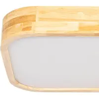 LINDBY taklampe Tanju, 40 cm x 40 cm, lyst tre, E27
