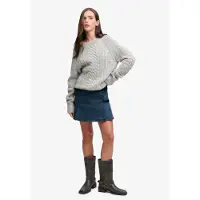 Superdry Athletic Essentials Denim Pleated Kort Skjørt