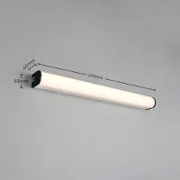 TRIO LED-vegglampe Giacomo, bredde 60 cm, svart, metall, IP44