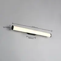 TRIO LED-vegglampe Ernesto, svart, bredde 60 cm, 3 000 K, IP44