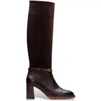 Hispanitas for woman. HI265079 Alabama brown leather boots (41), 5 to 8 cm, Casual