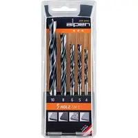 Alpen 600112100 CV/Twist Drill TM 5, Grå, 4-5-6-8-10 mm, Sett med 5 stk.