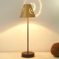 Holländer Elegant bordlampe Schneckenhut Gold av jern