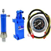 GEKO 20T hydraulisk pressesett, hurtigpumpe, hydraulikksylinder, manometer