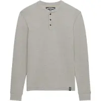 Superdry for man. M6010903A Merchant Store T-shirt Grandad grey (XXL), Casual, Cotton, Long sleeve