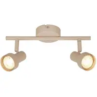 Briloner Downlight Tapp, beige, lengde 28 cm, 2 lyskilder, metall GU10