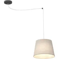 Emibig Ascot pendellampe, beige, Ø 38 cm, stoff, desentralisert