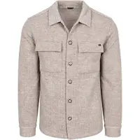 No-excess No Exce Overhirt Full Button Jacquard Greige Beige Grå tørrele