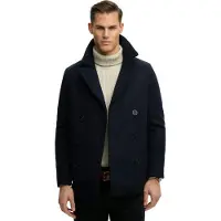 Superdry Merchant Wool Blend Pea Frakk