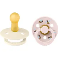 BIBS Colour Smokker - Str. 2 - 2-pack - Rund - Ivory Mix - - 6-18 md - Smokk