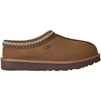 Ugg for woman. 1184353 Dark brown Tasman Nubuck leather slippers (40), Flat, None, Homewear