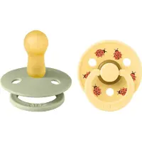BIBS Colour Smokker - Str. 2 - 2-pack - Rund - Sage Mix - - 6-18 md - Smokk